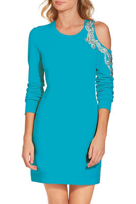 Embellished Shoulder Dress | Boston Proper
