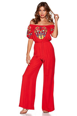 boston proper red jumpsuit