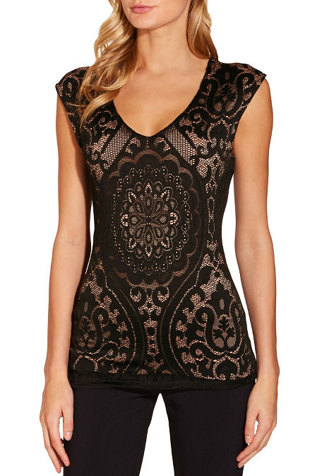 black v wire mesh and lace body by hand